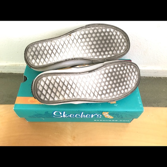 Vintage Skechers Cali Gold Sequins & Grey Slip On Sneakers Shoes VSCO 8 - Picture 5 of 6